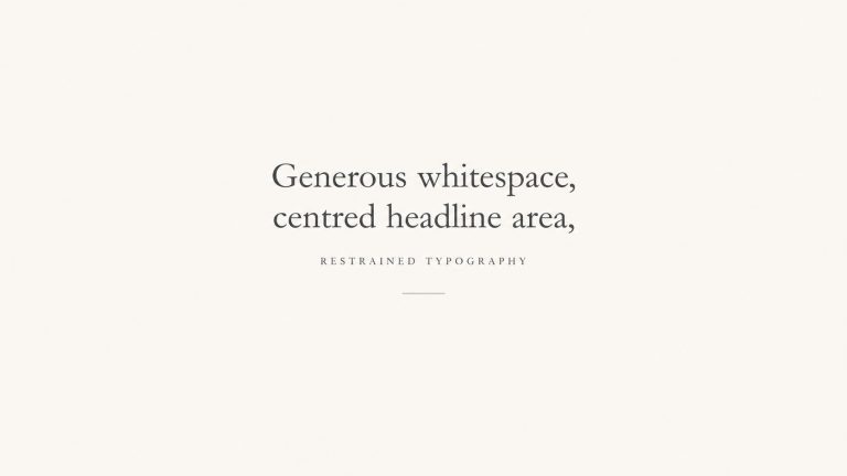 Whitespace headline layout
