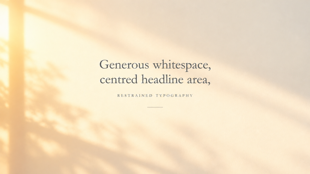 Whitespace headline layout, after “Add soft golden hour lighting”