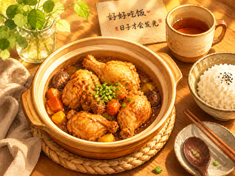 Watercolour menu art, after “Add soft golden lighting and a subtle shadow beneath the dishes”