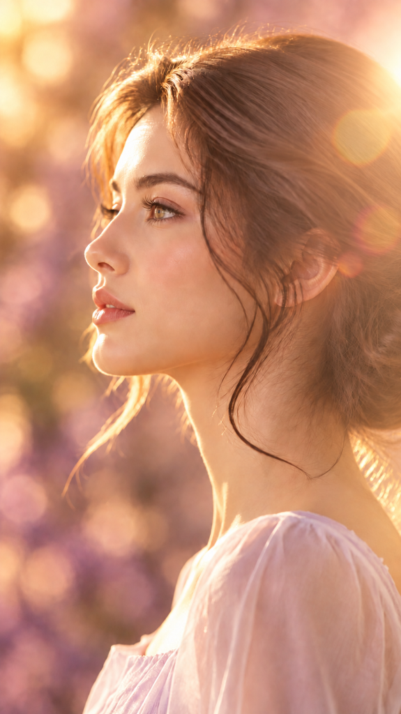 Soft-light portrait, after “Soft lens flare on right side”