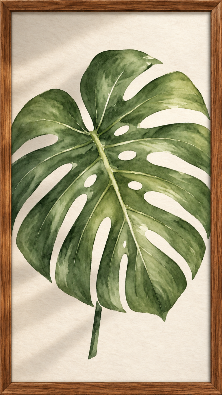 Botanical ink print, after “Add soft side lighting”