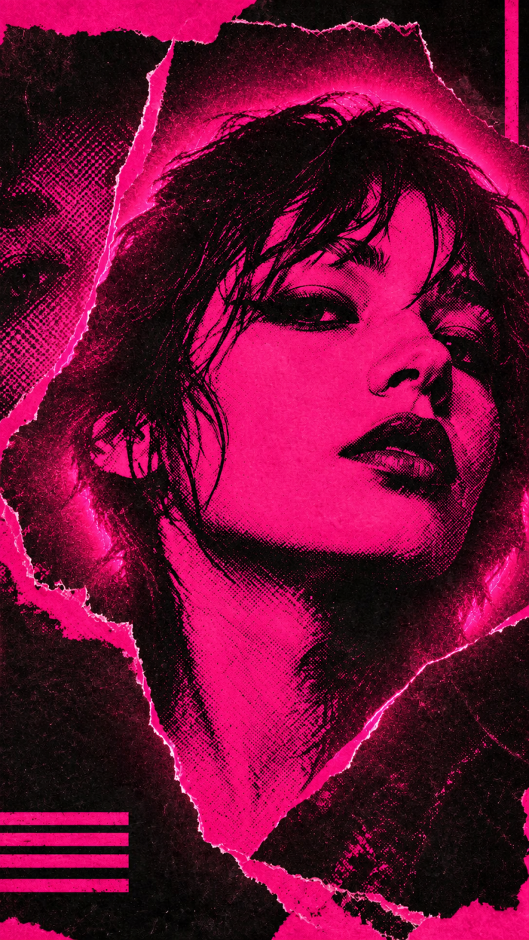 Duotone gig poster, after “Add a soft radial glow around the portrait”