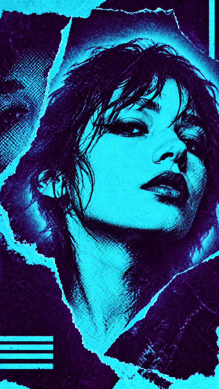 Duotone gig poster, after “Shift the duotone to cyan and deep purple”