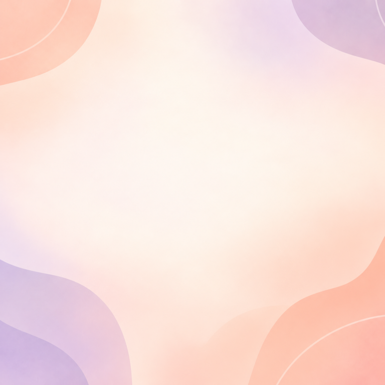 Quote card backdrop, after “Shift the palette toward warm peach and lavender tones”